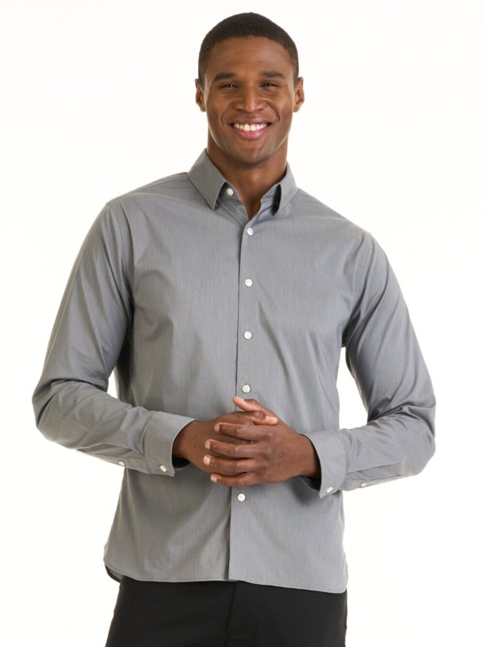 Van Heusen Slim Fit Button Up Long Sleeve Gray